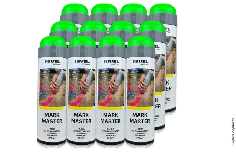 Farba w sprayu MARK MASTER od Nivel System - kolor zielony 12szt.
