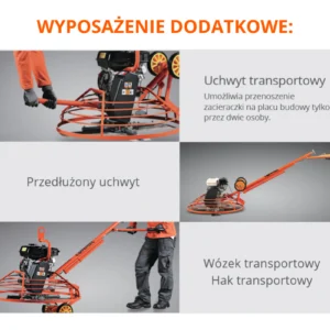 Zacieraczka prowadzona CONMEC CT436 - 920 mm | wyposażenie dodatkowe