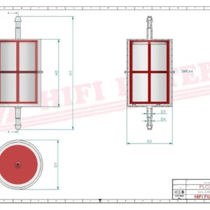 Filtr paliwa HIFI RT 5 przepływowy 5mm