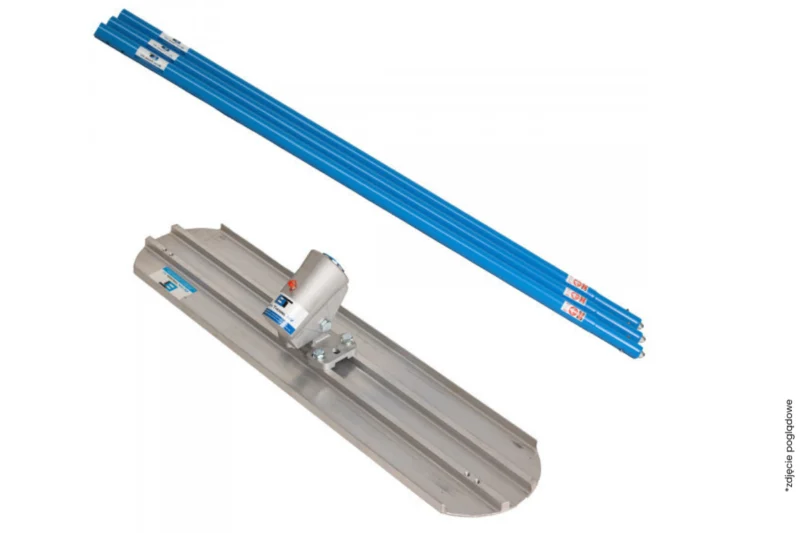 Aluminiowa listwa wygładzająca Beton Trowel Bullfloat BT350086 – 1800×200 mm + rury 3x1,8m
