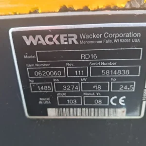 Walec Gładki Wacker RD16
