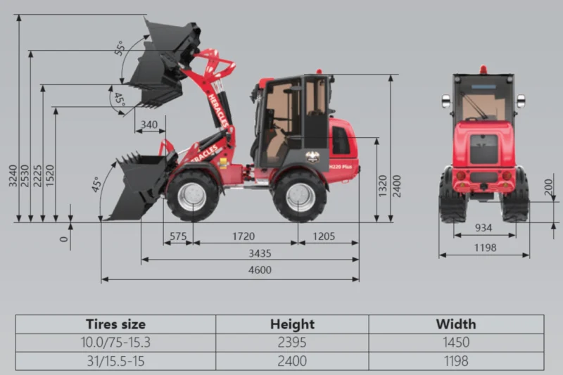 Ładowarka kołowa HERACLES H220Plus Kubota 50KM