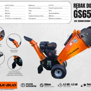 Rozdrabniacz do gałęzi, rębak spalinowy TB GARDEN GS650