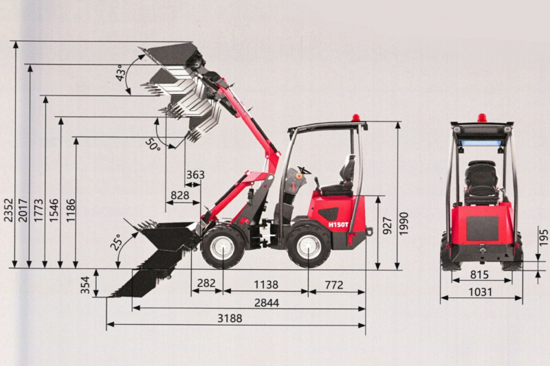 Ładowarka teleskopowa kołowa HERACLES H150T Kubota 25KM
