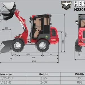 Ładowarka elektryczna kołowa HERACLES H280E