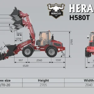 Ładowarka teleskopowa kołowa HERACLES H580T YANMAR 73 KM