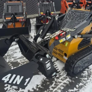 Mini ładowarka gąsienicowa INFRONT YF380 łyżka szczękowa