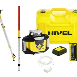 ZESTAW Niwelator laserowy NIVEL SYSTEM NL300R DIGITAL + czujnik laserowy + statyw SJJ32 i łata laserowa LS-24