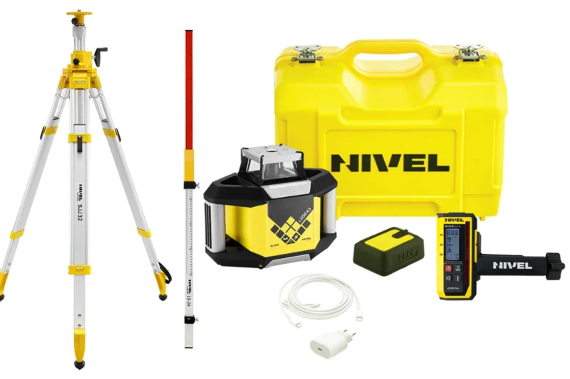 ZESTAW Niwelator laserowy NIVEL SYSTEM NL300R DIGITAL + czujnik laserowy + statyw SJJ32 i łata laserowa LS-24